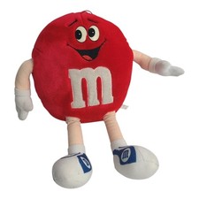 Vintage 1987 12" Red M&M's Fun Friend Plush Mascot Mars Candy Stuffed Toy