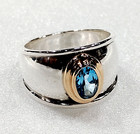 James Avery Christina Ring with Blue Topaz in Sterling Silver & 18k Gold Sz 6.5 — photo 10