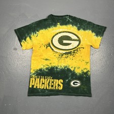 2000s Green Bay Packers Tie Dye Tshirt Medium NFL Retro Casual Unisex