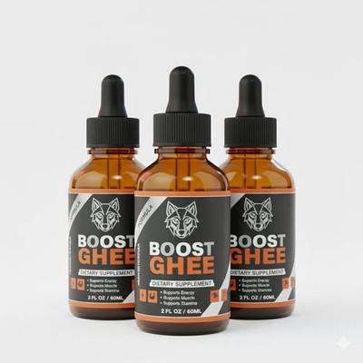 3 Pack - Boost Ghee Drops for Men to Boost Performance, Stamina & Energy (60ml)