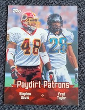 FRED TAYLOR/STEPHEN DAVIS - 2000 Topps Paydirt Patrons #TC7 **MINT**  FREE SHIP!