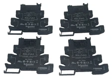 LOT OF 4 SCHNEIDER ELECTRIC RSLZVA3 RELAY + SPRING CLAMP SOCKET 6A 250V, NSNP