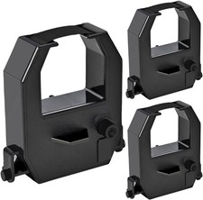 3 Pack Amano Time Clock Ribbon Replacement for PIX/TCX All Models Black Ink