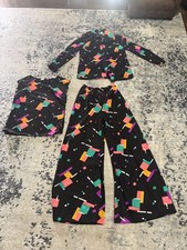 VINTAGE WOMENS 3 PIECE GEOMETRIC PANT, JACKET  CAMISOLE MULTIcolor 11 style