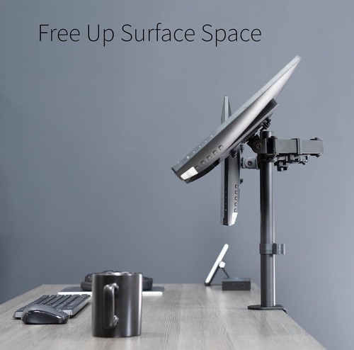 VIVO Support de Bureau Double Moniteur, Support en Acier Résistant Entièrement Réglable jusqu'à 30" - Photo 8/9