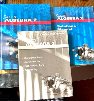Saxon Algebra 2 Set (Fourth Ed): Text. Solutions Manual, Test Book FREE SHIPPING