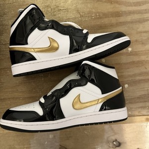 Air Jordan 1 Mid Black Gold | eBay