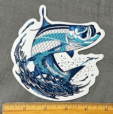 Tarpon Leaping Fishing Flyfishing Sticker Decal Florida Saltwater Fish Boat Tarpon Leaping Fishing Flyfishing Sticker Decal Florida Saltwater Fish Boat