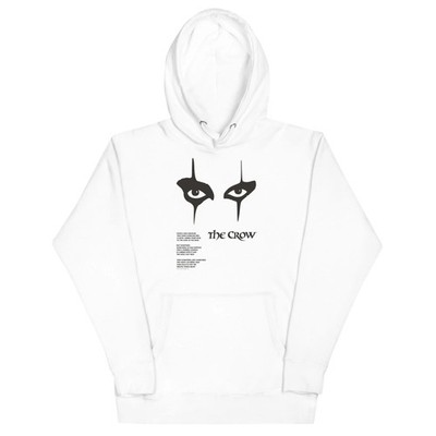 The Crow Thousand Yard Stare Mens Officially Licensed Hoodie White