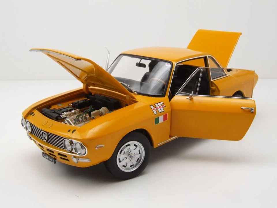 Lancia Fulvia 1600 HF Lusso 1971 orange Modellauto 1:18 Norev - Bild 4 von 4