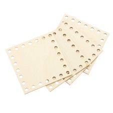 4 x 4 Inch 4 Pcs Basket Bottoms Square Wood Crochet Basket Base for Crochet