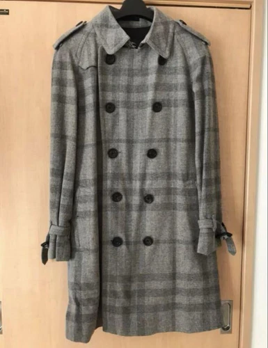 Burberry trench coat a quadri uomo #EC AGA