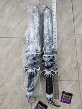 Set Of 2 Pirate Sword Medieval Weapon Costume Accessory Halloween Plastic Prop