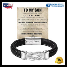 To My Son Gift for Son Bracelet Love from Mom, Dad Forever Birthday, Graduation