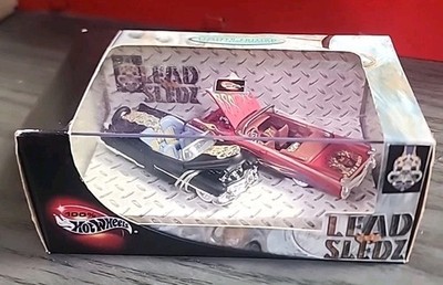 Hot Wheels Lead Sledz 53 & 59 Cadillac Custom Cruisers Chopped Lowrider Set NIB