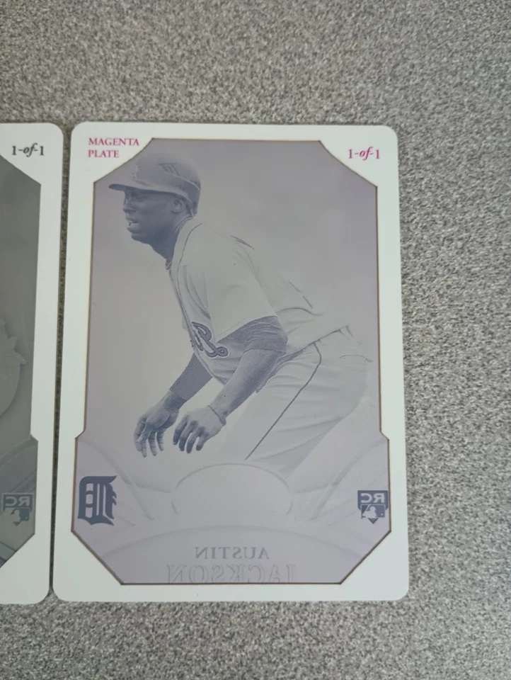Lote de placas de impresión Topps Bowman Sterling Austin Jackson 2010 1/1 RC (2) Foto 2 de 4
