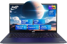 NIMO 15.6 IPS-FHD-Laptop, 16GB RAM 1TB SSD Intel Pentium Quad Core N100 3.4GHz