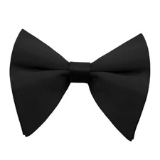 Oversized Bow Ties for Men, Pre-tied Bow Tie Adjustable Mens Bow Ties Black