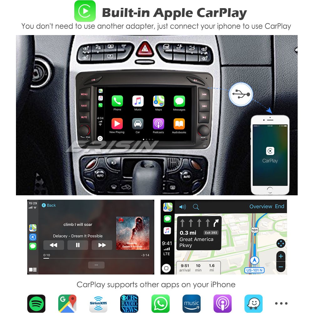 Android 13 DAB+ Autoradio 32GB CarPlay Navi Mercedes Classe C/G/CLK Viano Vito foto 2