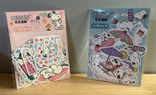 Two Sets total 100 Pcs Peanuts Snoopy Stickers  50 Styles