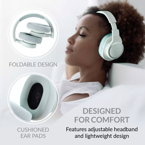 Wireless Bluetooth Headphone Green Foldable 7-Hour Play Time Built-in Microphone - Picture 5 of 7