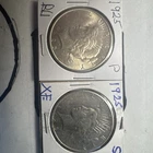 1925P BU and 1925S XF Peace Silver Dollars Lot of 2  US Coins