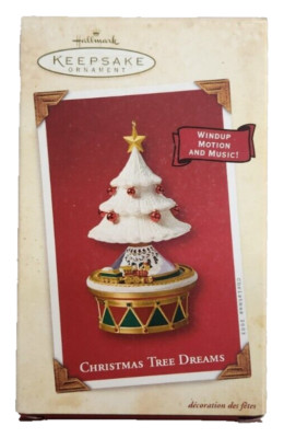 Hallmark Christmas Tree Dreams Ornament Train Windup Motion Music 2003 Keepsake
