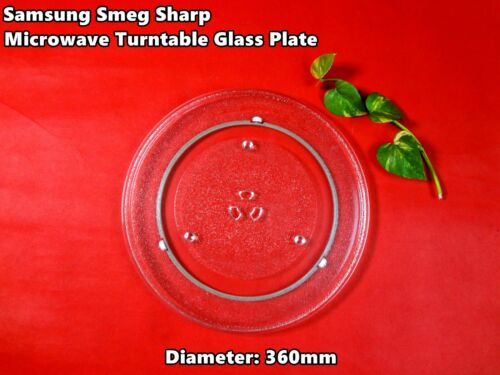 Samsung Smeg Sharp Microwave Oven Glass Turntable Plate Tray 360mm (W13A) - Picture 1 of 12