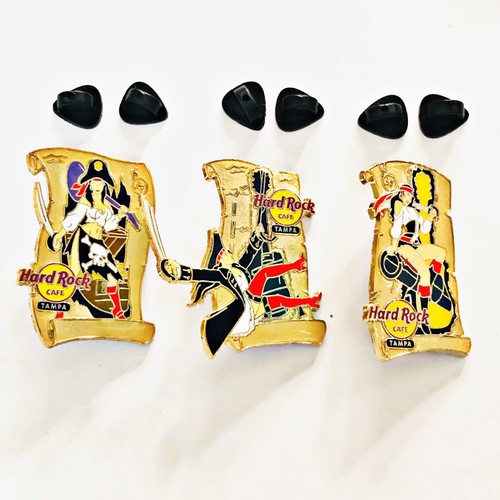 Hard Rock Cafe Doppel Emaille Pin Lot LE 300 Tampa Hotel Casino Piratenschiff Mädchen - Bild 4 von 16