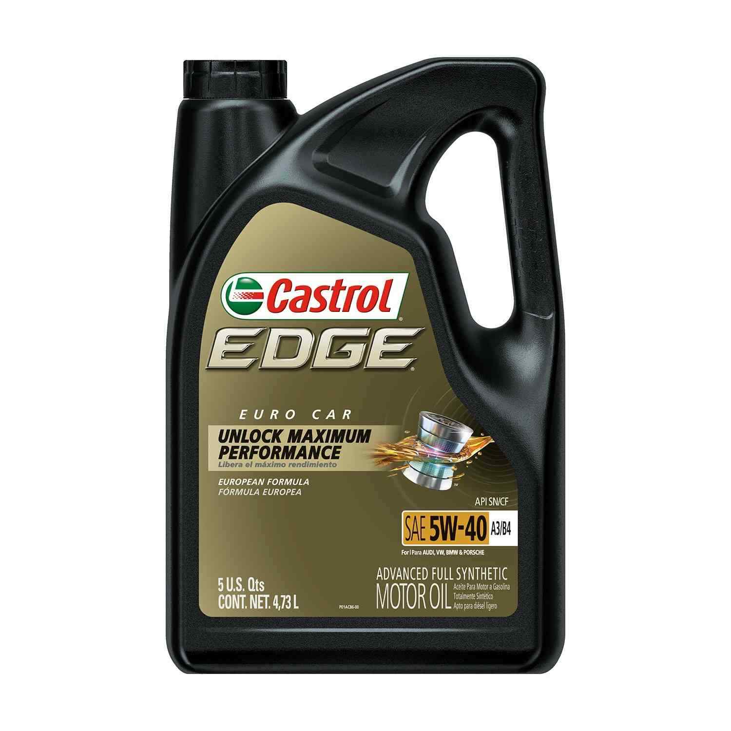 10 QUART CASTROL EDGE A3/B4 EURO CAR 5W40 Engine Motor Oil For BMW MASERATI MiNi