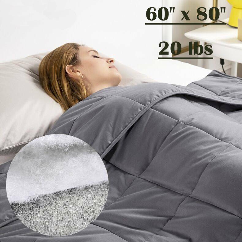 WEIGHTED BLANKET 80''X60'' FULL QUEEN SIZE REDUCE STRESS HEAVY DEEP