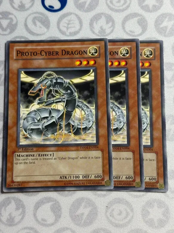 3x Proto-Cyber Dragon DP04-EN004 Common NM Yugioh Playset