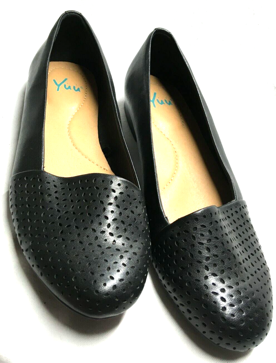 靴 yuuu YUU- Black Flats / Slip On Shoes - Size 8.5 | eBay