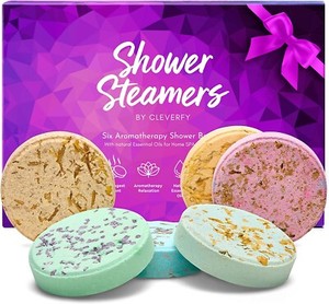 Cleverfy Aromatherapy Shower Steamers - 6 Pack Shower Bombs with Essential Oils