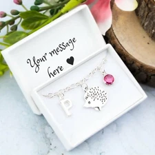 Hedgehog Charm Bracelet, Personalised Gift, Nature Lover Gifts, Cute Animal Gift