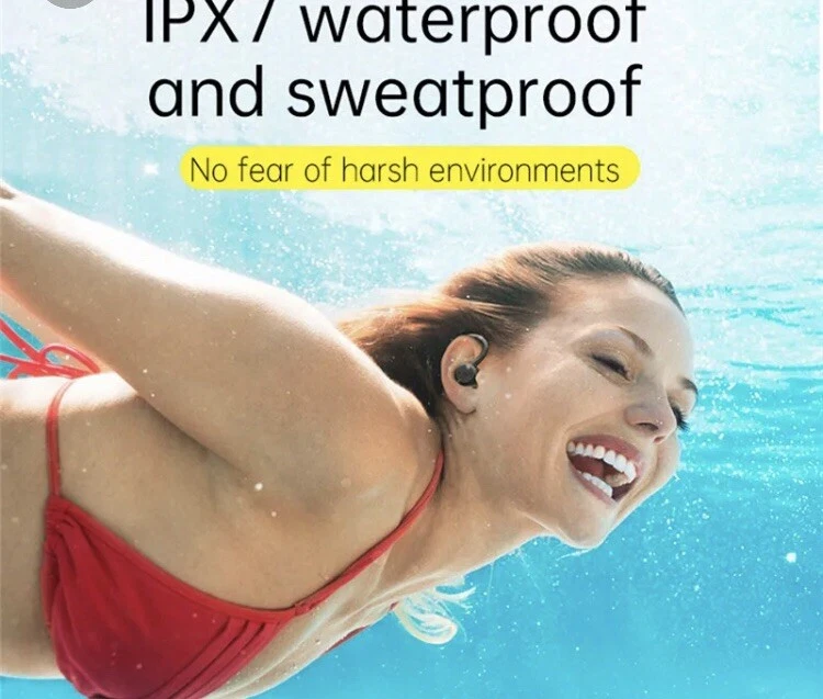 Wireless BlueTooth 5.0 IPX7 Waterproof Earphones, Magnetic Connection - Image 2 of 4