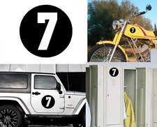 Number 7, Sticker Vinyl Vesi n Via