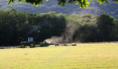 Photo 6x4 Making hay while the sun shines Upper Welland An early evening  c2010