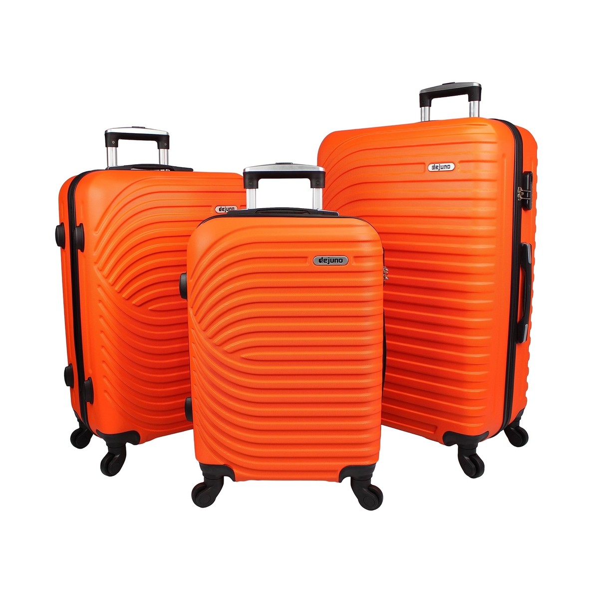 Dejuno Craft Hardside 3-Piece Spinner Luggage Set, Orange