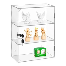Clear Display Case Acrylic Box Assemble Transparent Dustproof Box Showcase