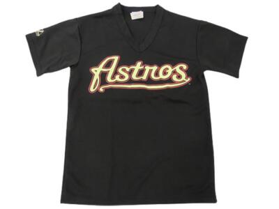 New Houston Astros Youth Size L Large Majestic Black V-Neck Shirt