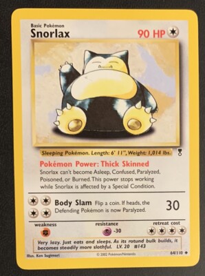 Nm Snorlax 64 110 Legendary Collection Pokemon Card Pokemon Individual Cards Toys Hobbies