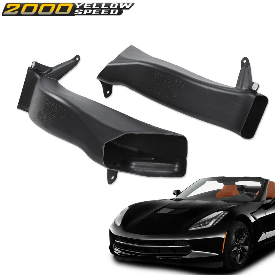 Fit For 2014-2019 Chevrolet C7 Corvette Z06 GM Front Lower Brake Ducts Kit 1Pair Foto 3 de 4
