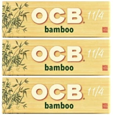 3x OCB 1 1/4 Rolling Paper  Bamboo Papers 3Pks Free USA SHIPPING