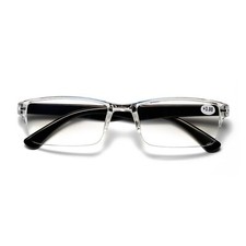 1 PK Mens Womens Unisex Half Clear Frame Reading Glasses Lightweight Readers