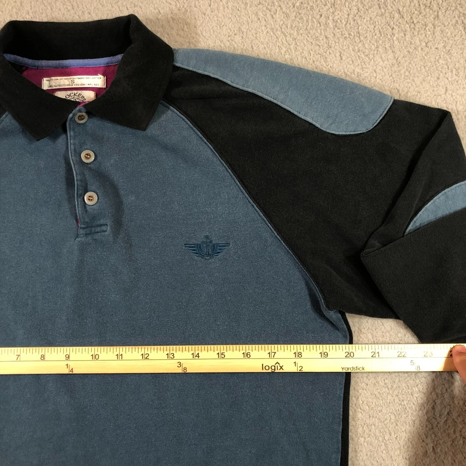 винтажный Dockers толстовки мужские S синий плечи локоть подушечки сделано в США - Изображение 3 из 4