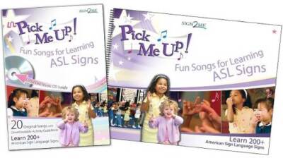 LiL Pick Me Up Fun Songs for Learning 200 ASL Signs - Printed Book plu - GOOD