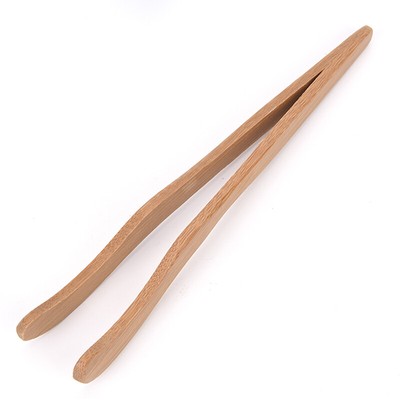 18cm Wooden Tea Tweezer Bacon Tea Clip Tongs Bamboo Kitchen Salad Food Toast _cn