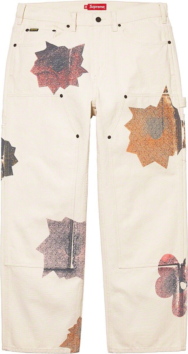 Supreme Nate Lowman Double Knee Painter Pants Jeans White Size 30