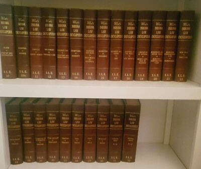West's Indiana Law Encyclopedia I.L.E Vintage Court/Legal/Cases Vtg 1960 and up